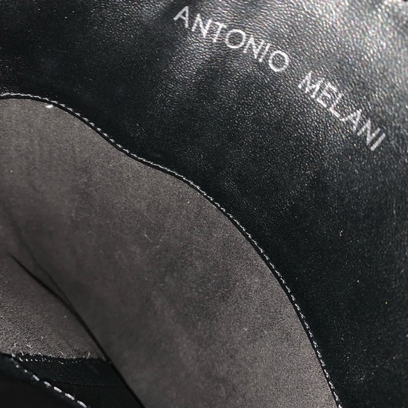 Antonio Melani black leather boots.  Size 7 W Boots are almost brand new. - Picture 6 of 6